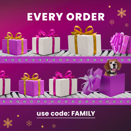 Every Order Ships Free promo from The Animal Rescue Site and GreaterGood; proceeds help support shelter pets and more.