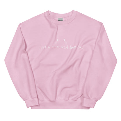 Just A Mom & Her Cat Crewneck Sweatshirt