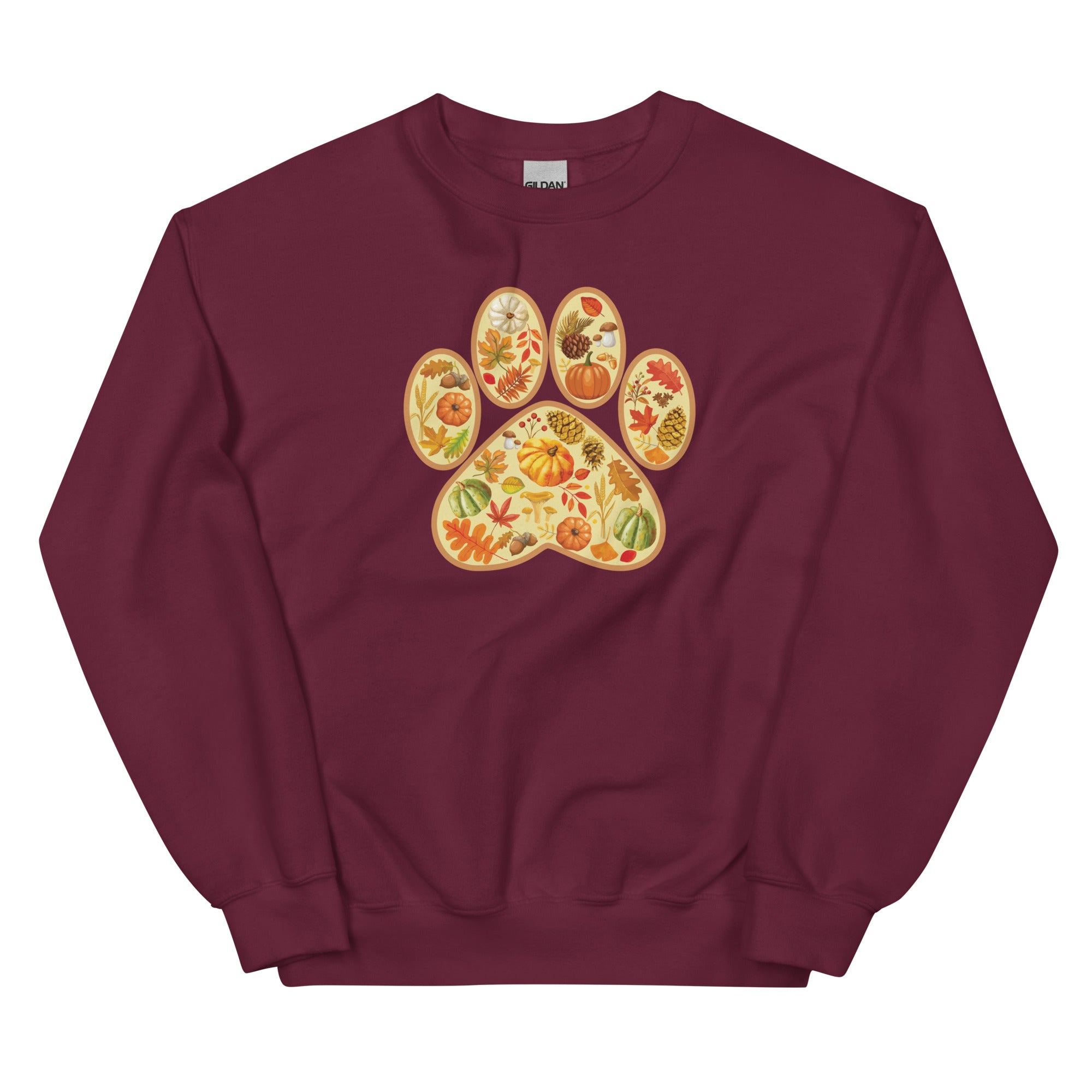 Paw Print of Autumn Crewneck Sweatshirt | The Animal Rescue Site