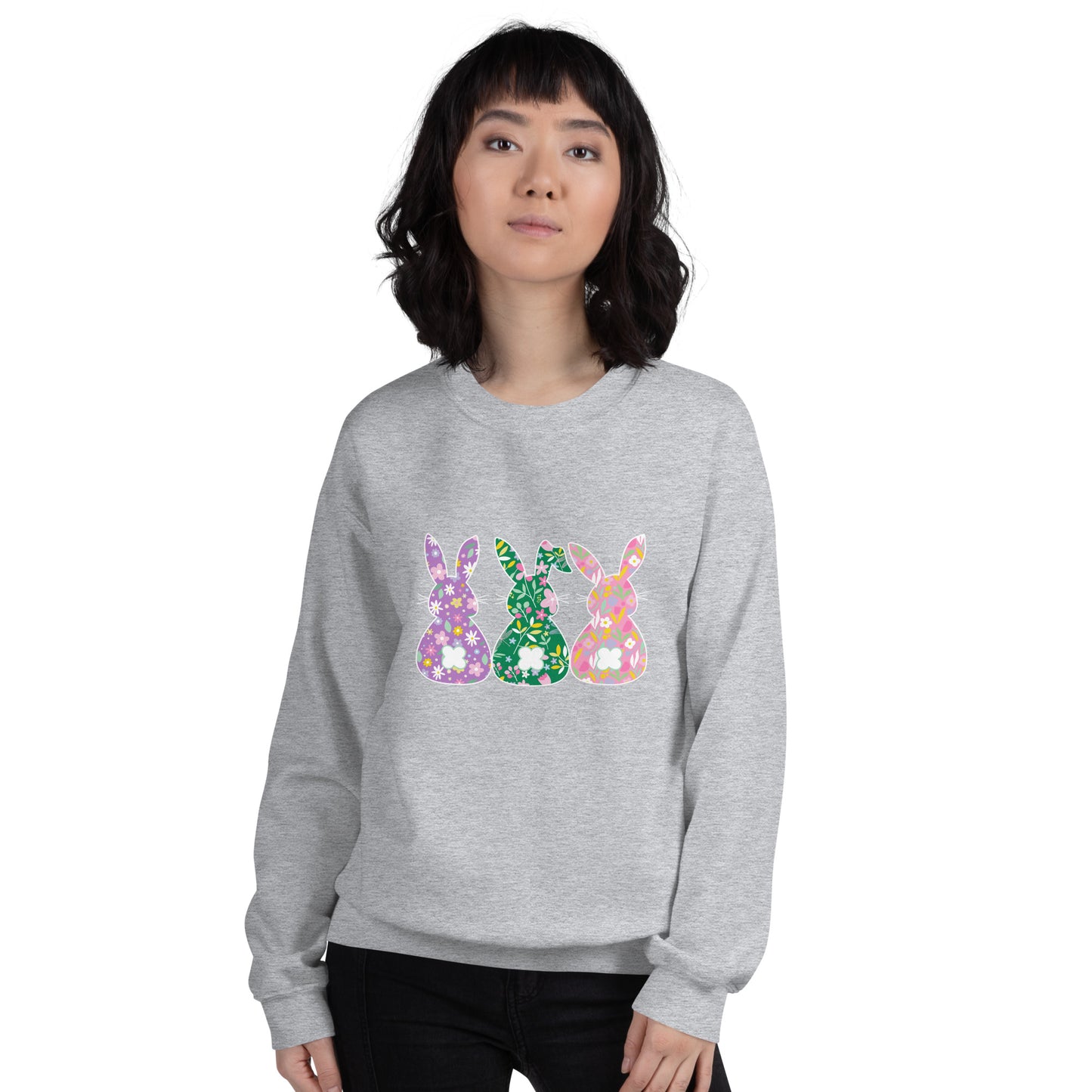 Whimsical Bunnies Crewneck Sweatshirt