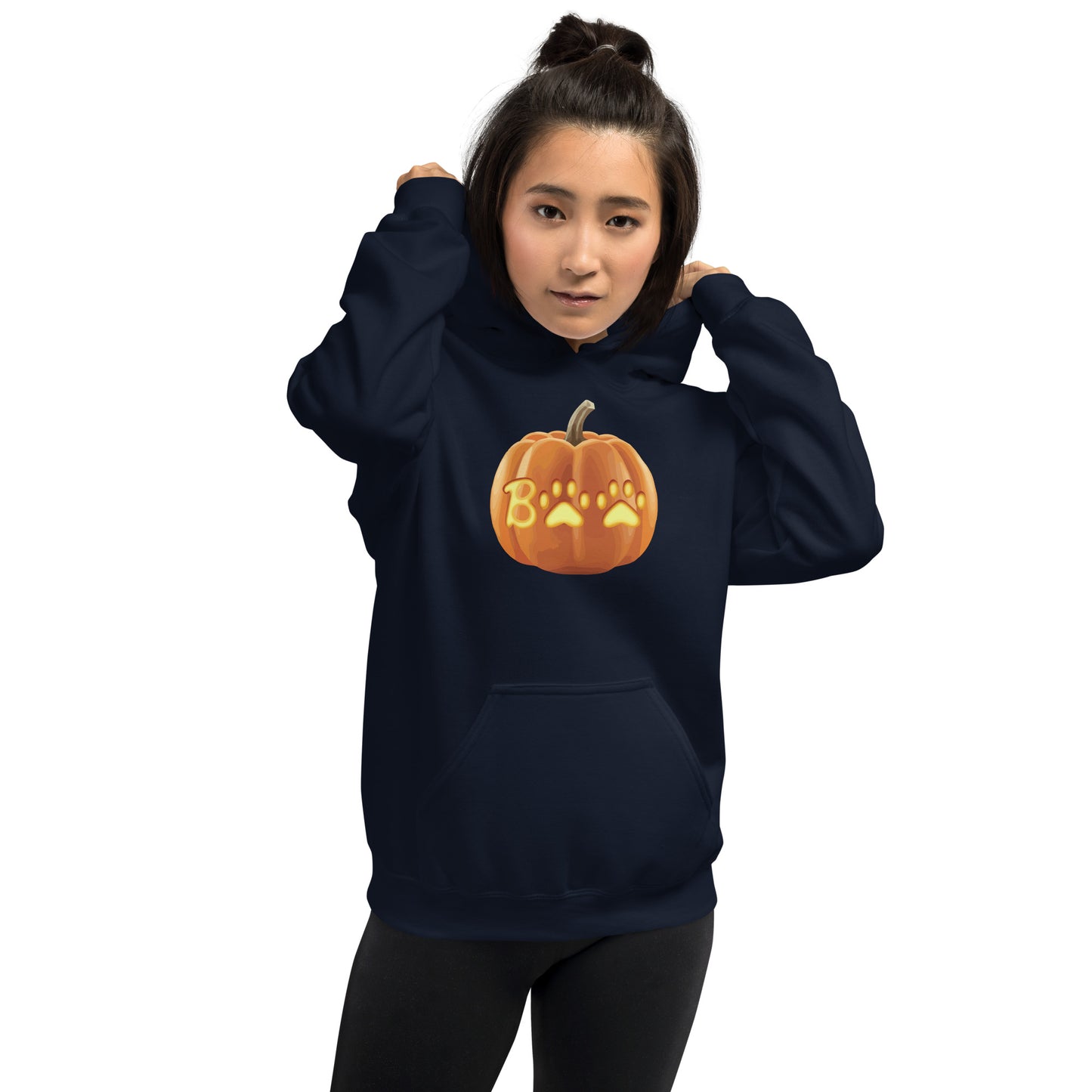 Paw Print Boo Pumpkin Hoodie