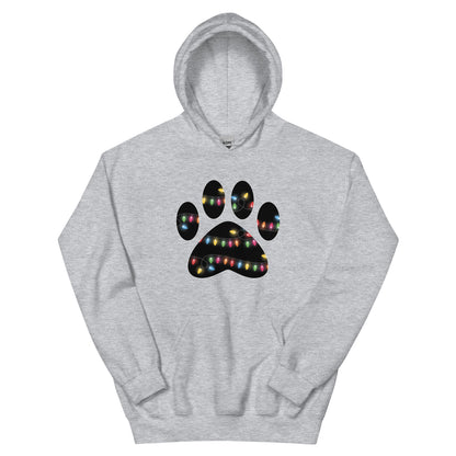 Christmas Lights Paw Print Hoodie