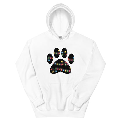 Christmas Lights Paw Print Hoodie