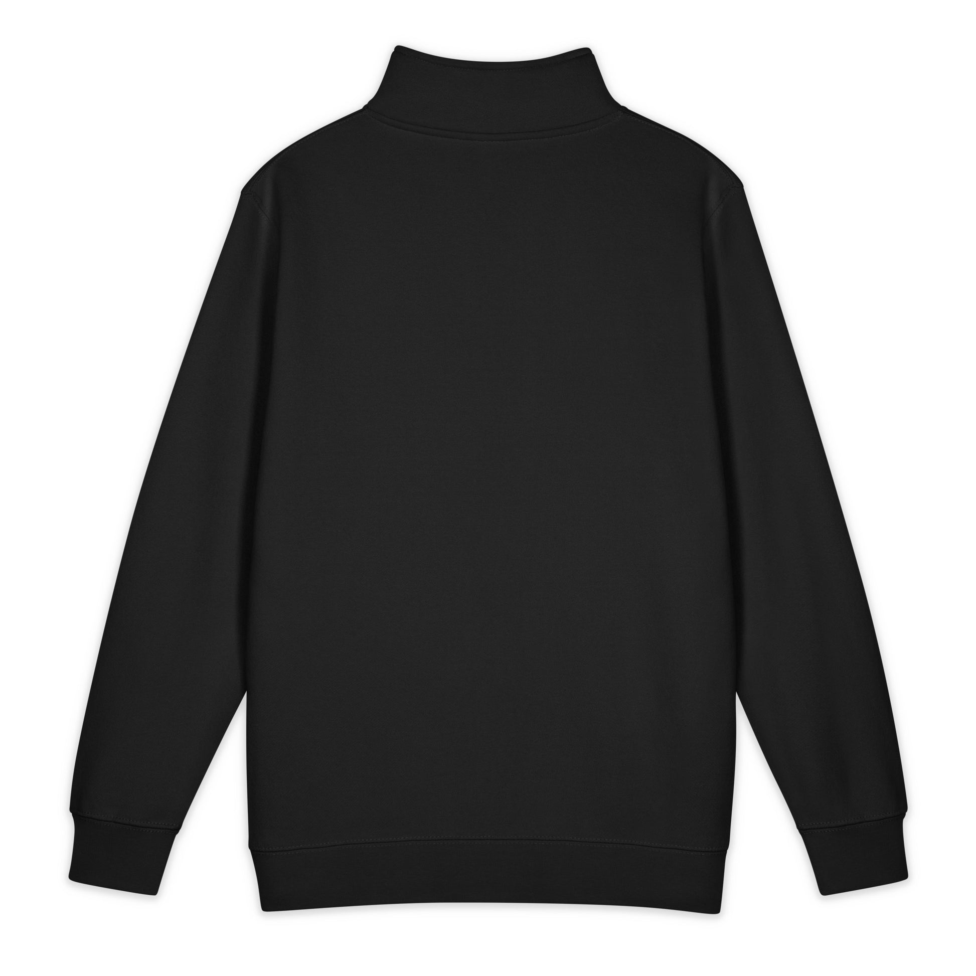 Back of a Black sweatshirt on a white background
