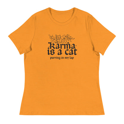 Karma is a Cat Women's Relaxed T-Shirt