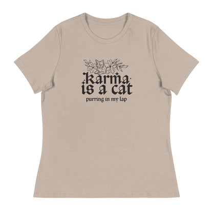 Karma is a Cat Women's Relaxed T-Shirt