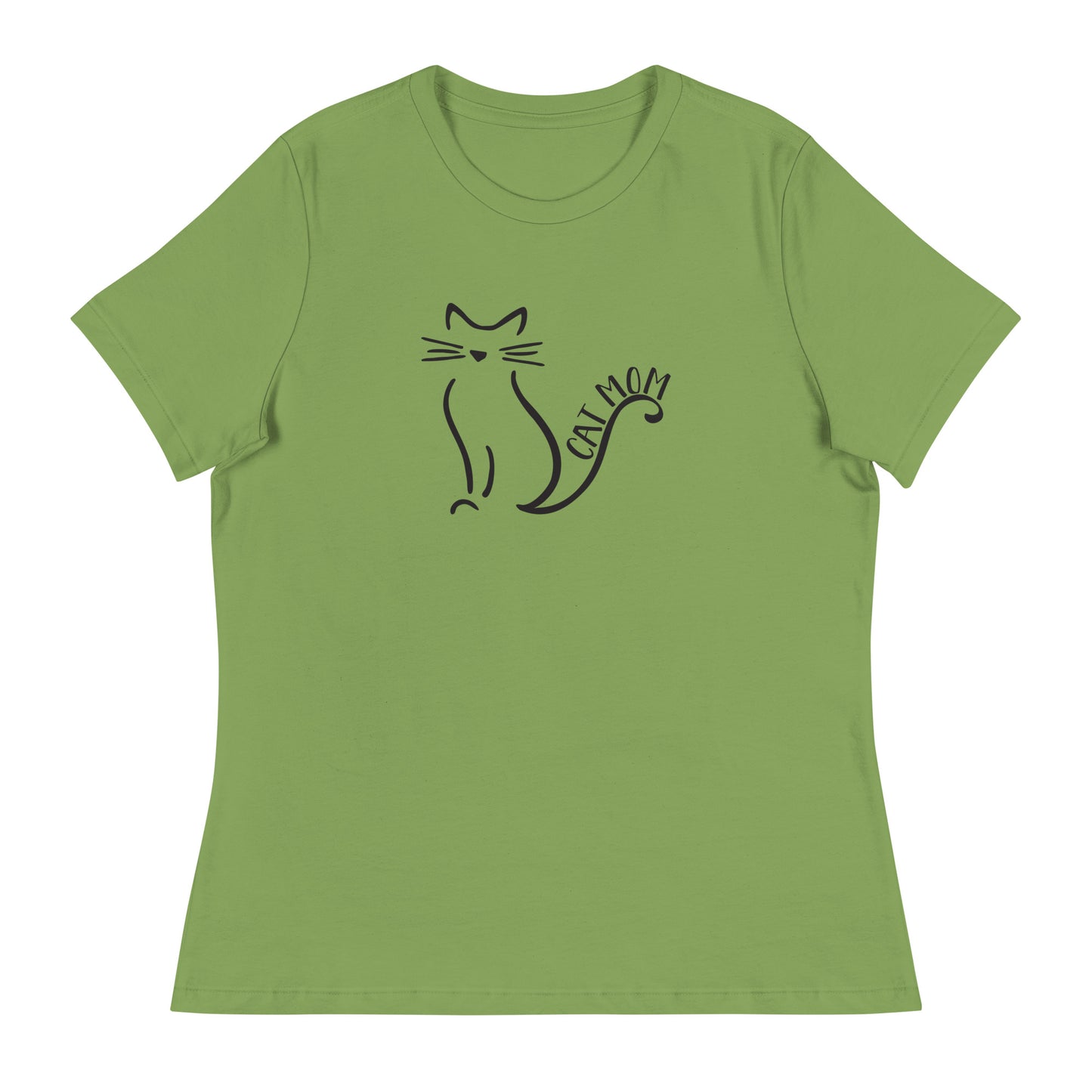 Cat Mom Outlined Women's Relaxed T-Shirt