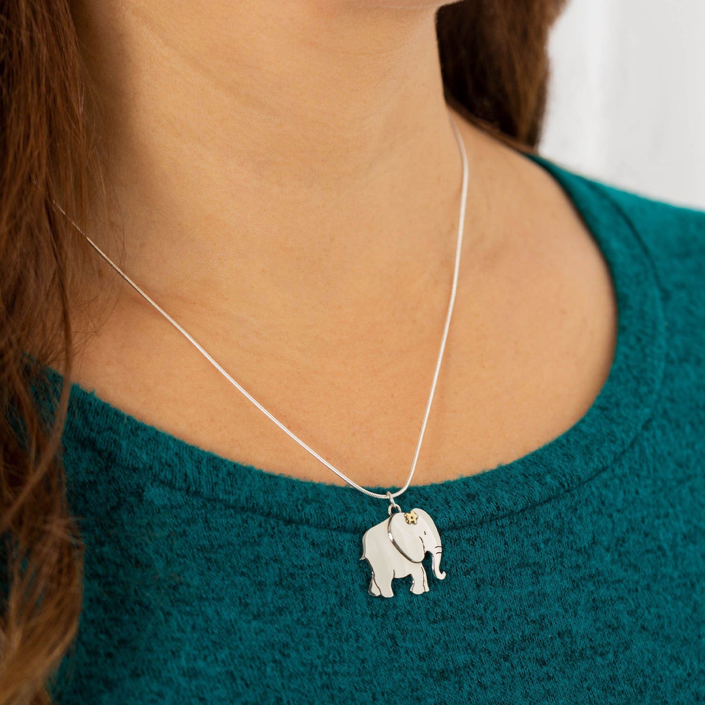 Proud Elephant Sterling Necklace