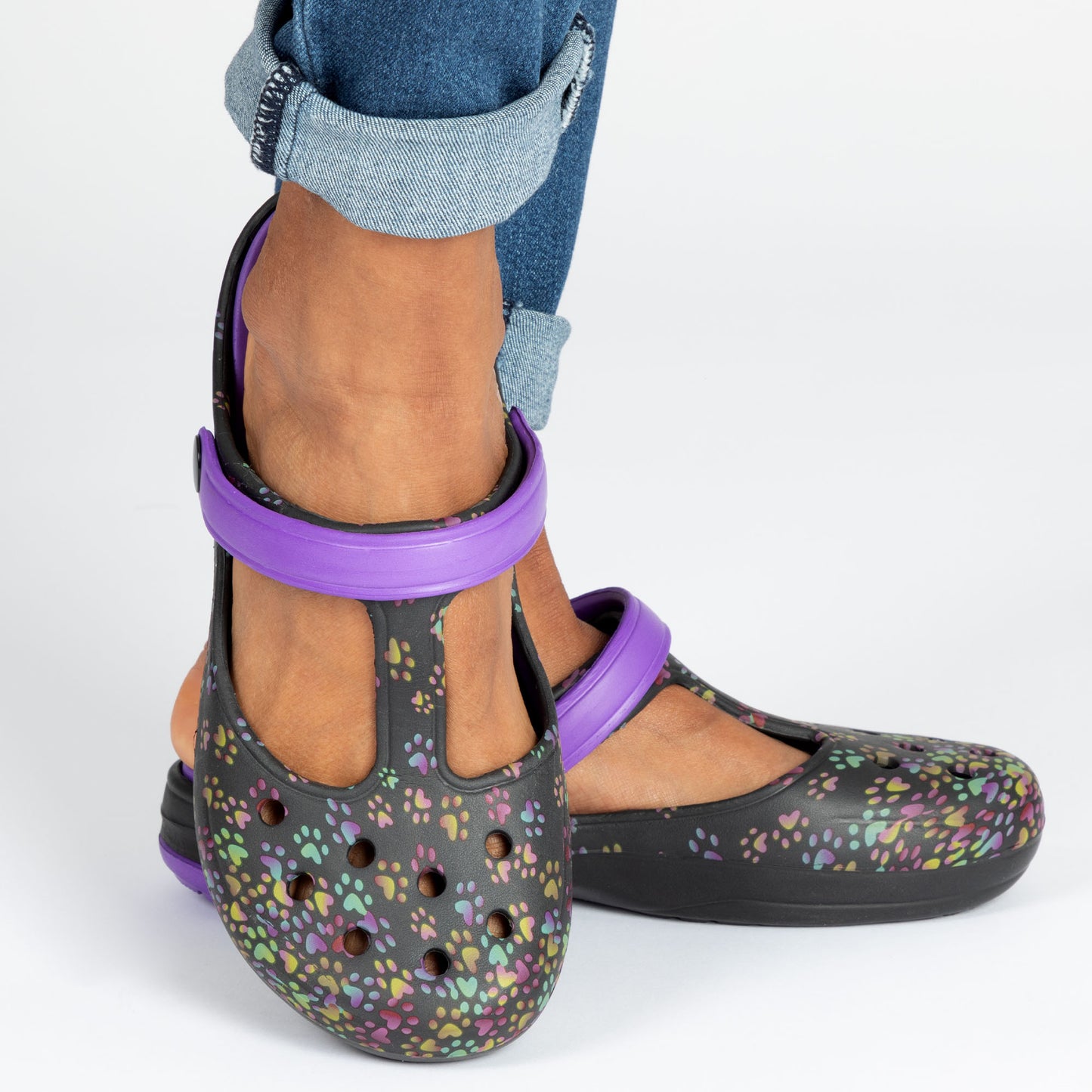 Multicolored Mary Jane Clogs