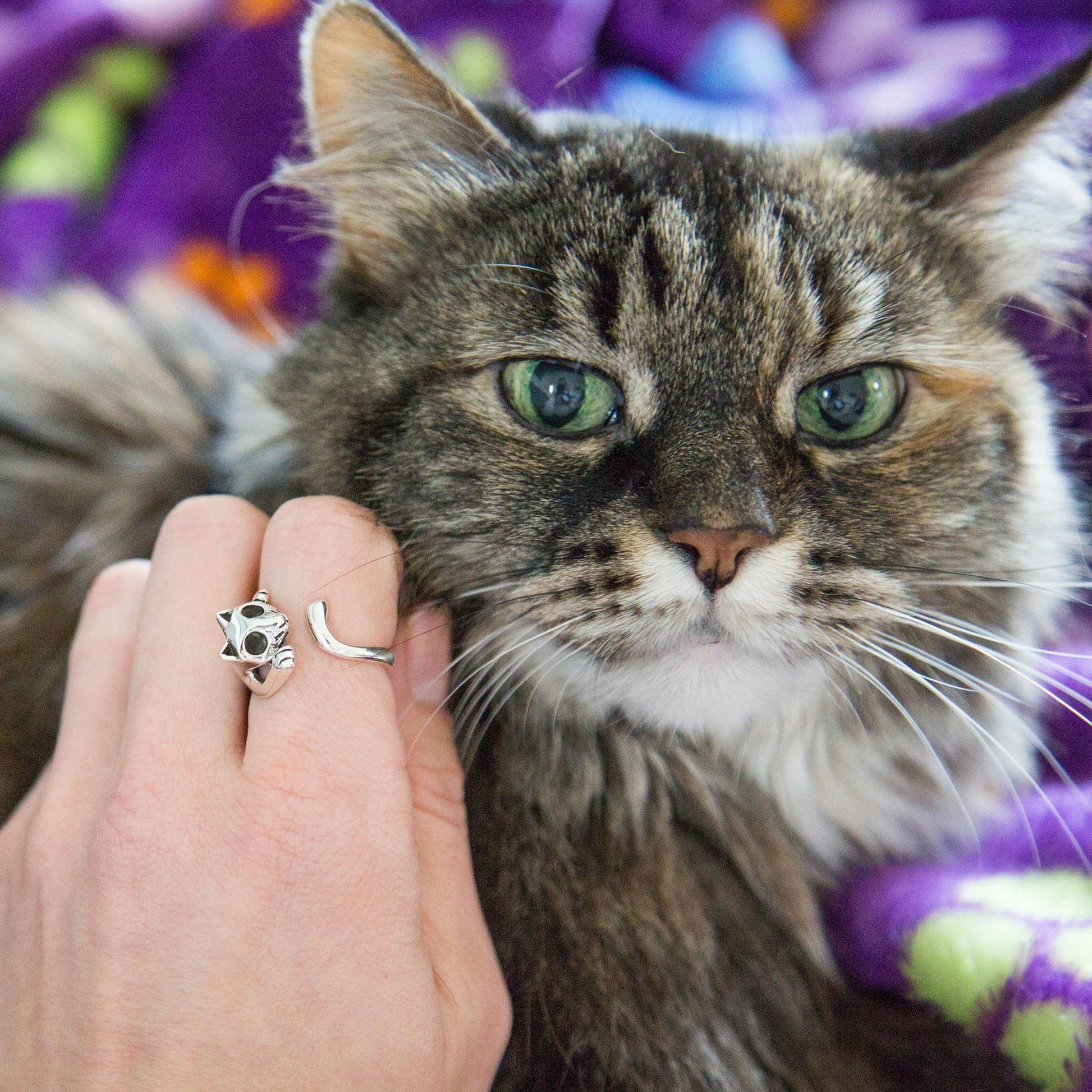 Cat Sterling Wrap Ring The Animal Rescue Site1