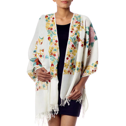 Floral Daydream Wool Shawl