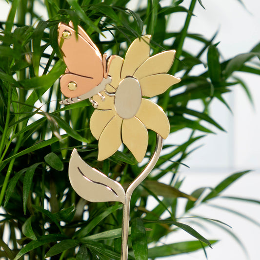 Butterfly Love Mixed Metal Plant Stake