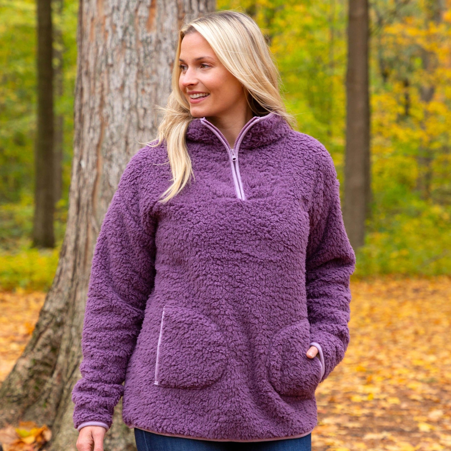 Women's Paw Print Plush Sherpa Fleece Pullover The Animal Rescue Site
