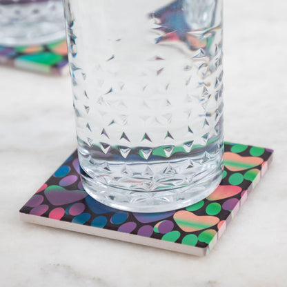 Paw Print Coaster - Set of 4