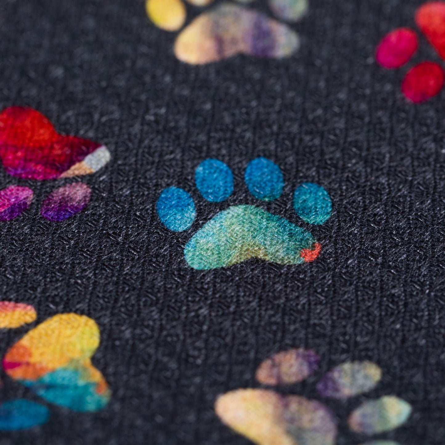 Rainbow Ombre Paws Kitchen Linens