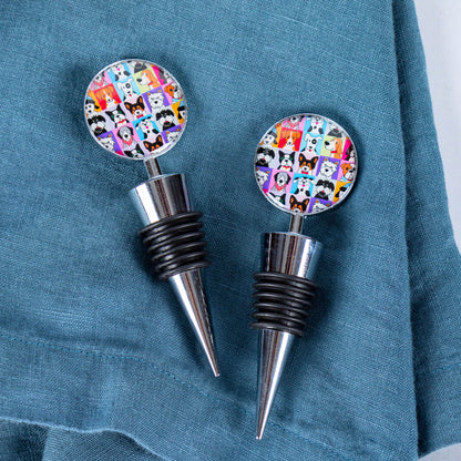 Pet Portrait Wine Stopper - Set of 2