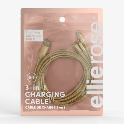 Gold Nylon Charging Cable