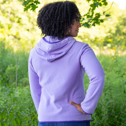 Purple Paw Trimmed Polar Fleece Jacket