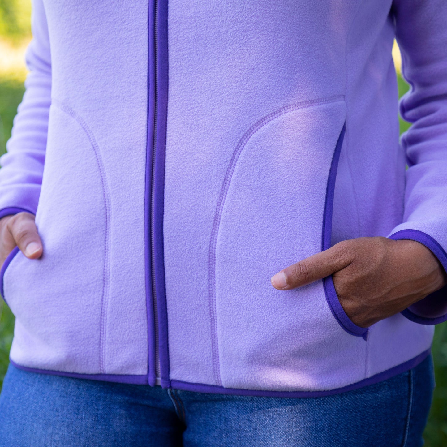 Purple Paw Trimmed Polar Fleece Jacket