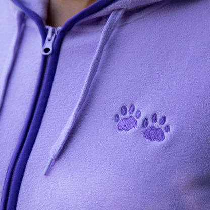 Purple Paw Trimmed Polar Fleece Jacket