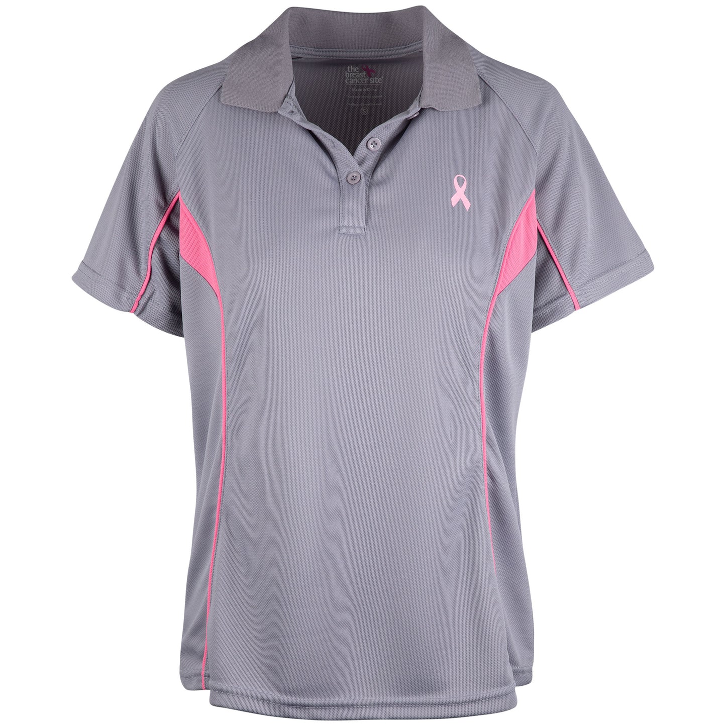 Pink Ribbon Quick-Dry Polo Shirt