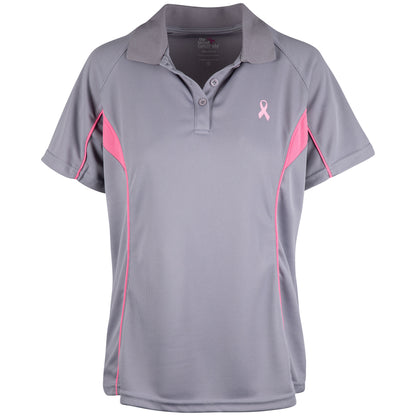 Pink Ribbon Quick-Dry Polo Shirt