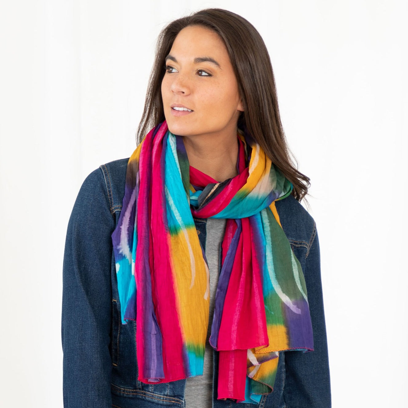 Northern Lights Cotton Scarf | Fair Trade