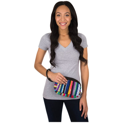 Color Burst Recycled Wristlet