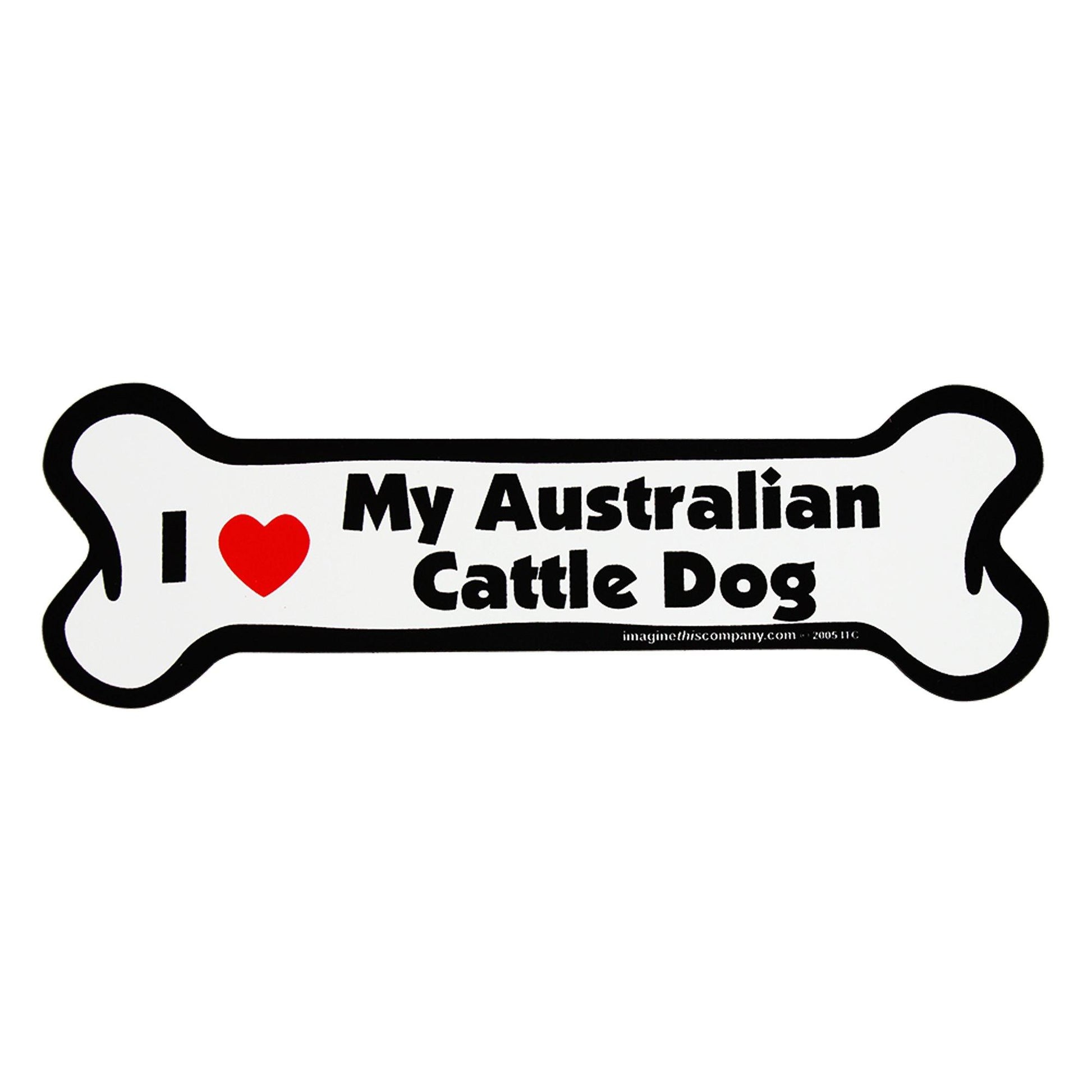 I Love My Dog Car Magnet: Breeds A - K