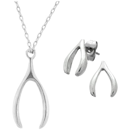 Lucky Wishbone Pewter Jewelry!