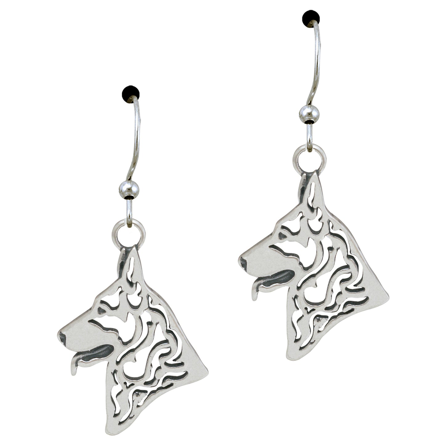 Recycled Sterling Dog Breed Earrings