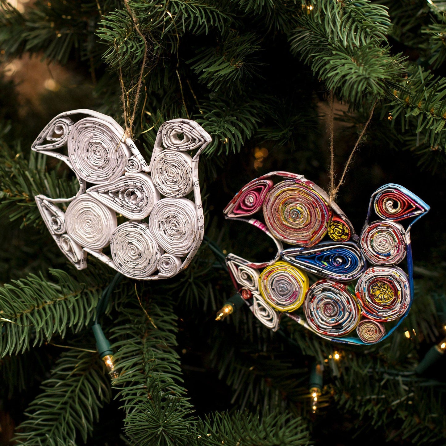 Recycled Magazine Ornament