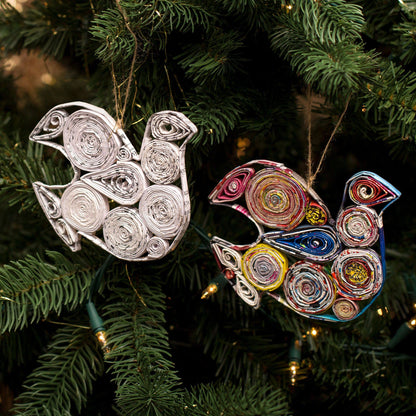 Recycled Magazine Ornament