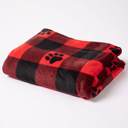 Super Cozy&trade; Paw Print Travel Blanket