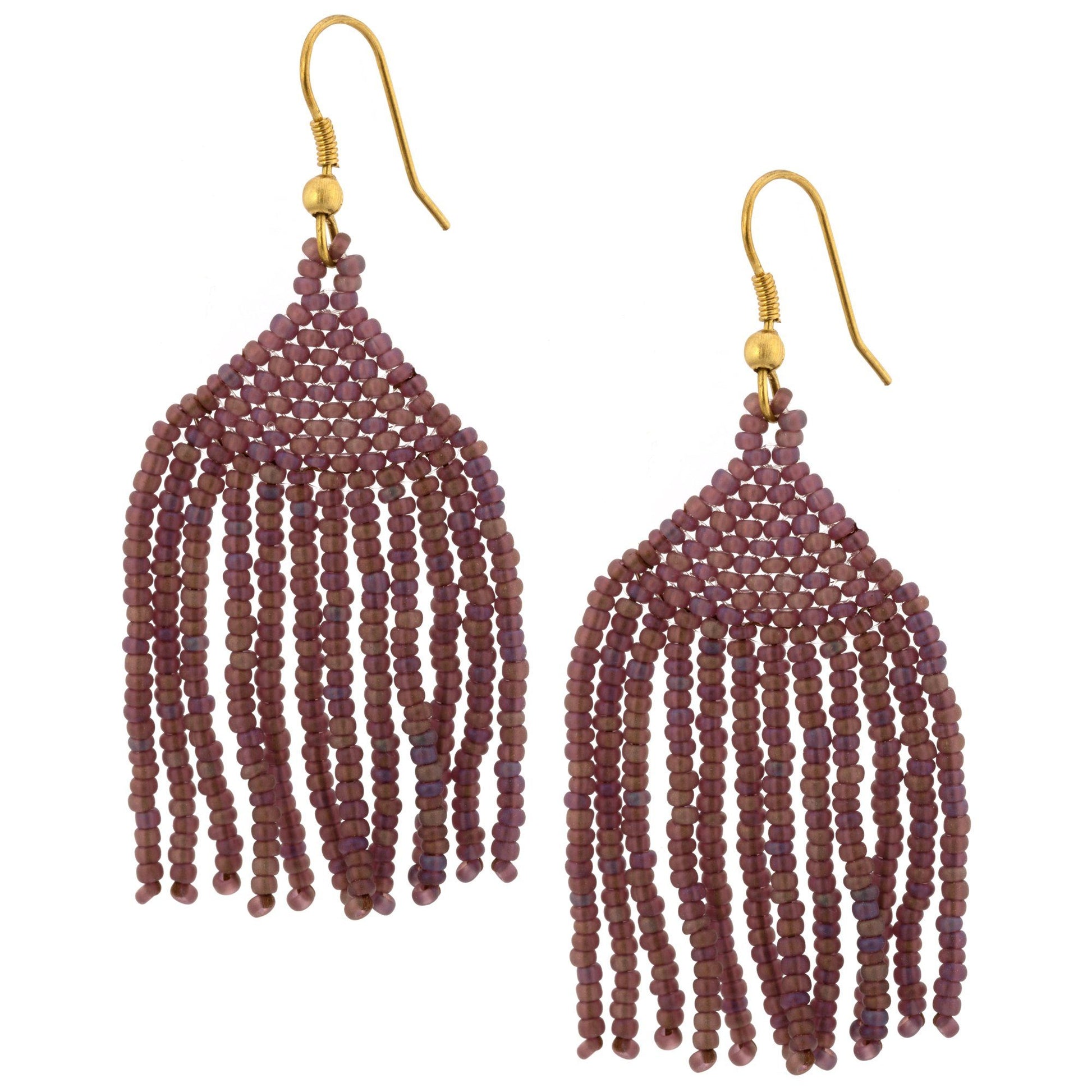 Brilliant Fringe Beaded Earrings