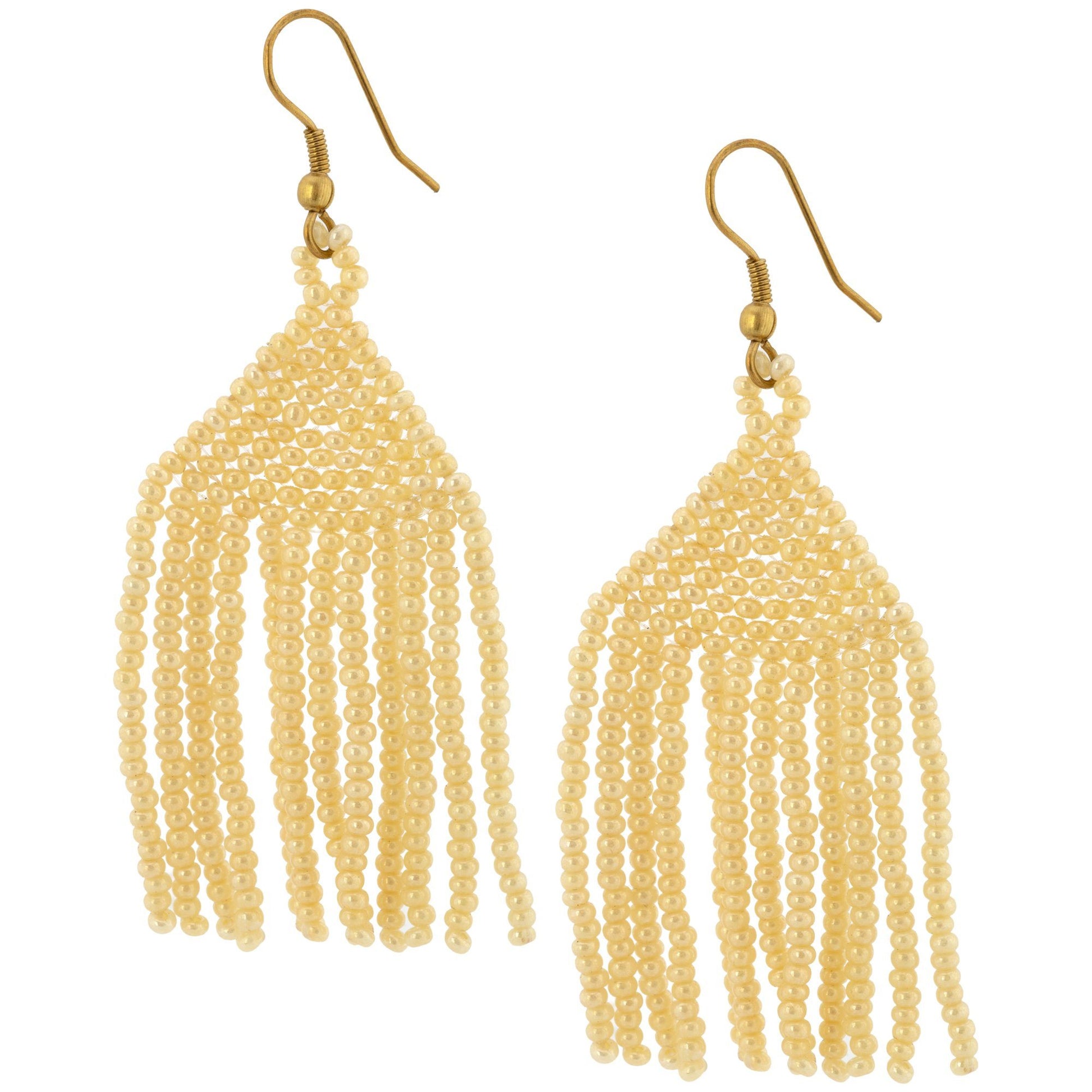 Brilliant Fringe Beaded Earrings