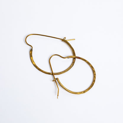 Sasa Hoop Brass Earrings