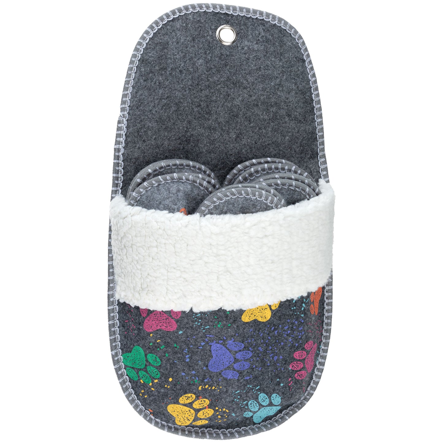 Paw Print Guest Slipper Set