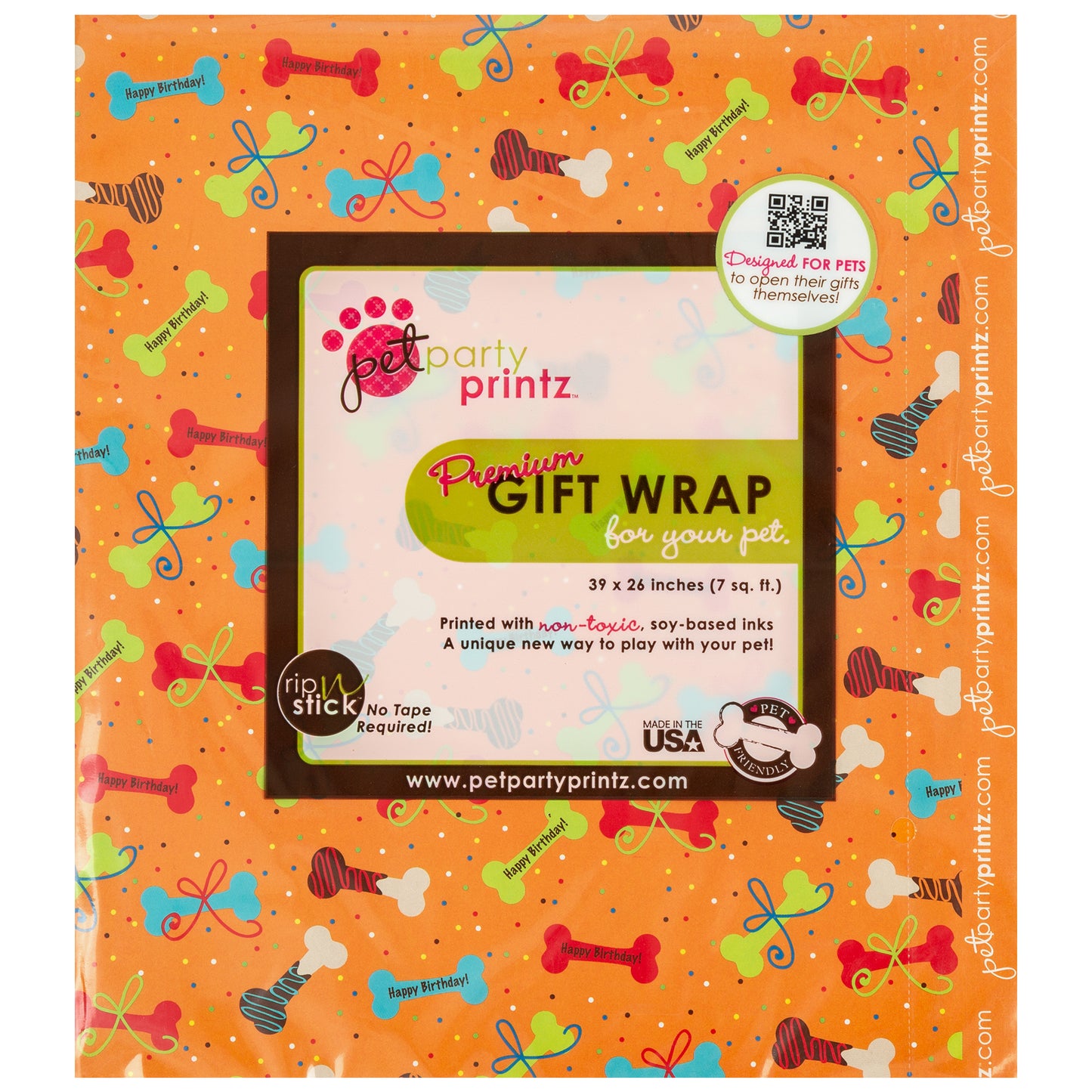 Pet Party Printz&trade; Birthday Gift Wrap