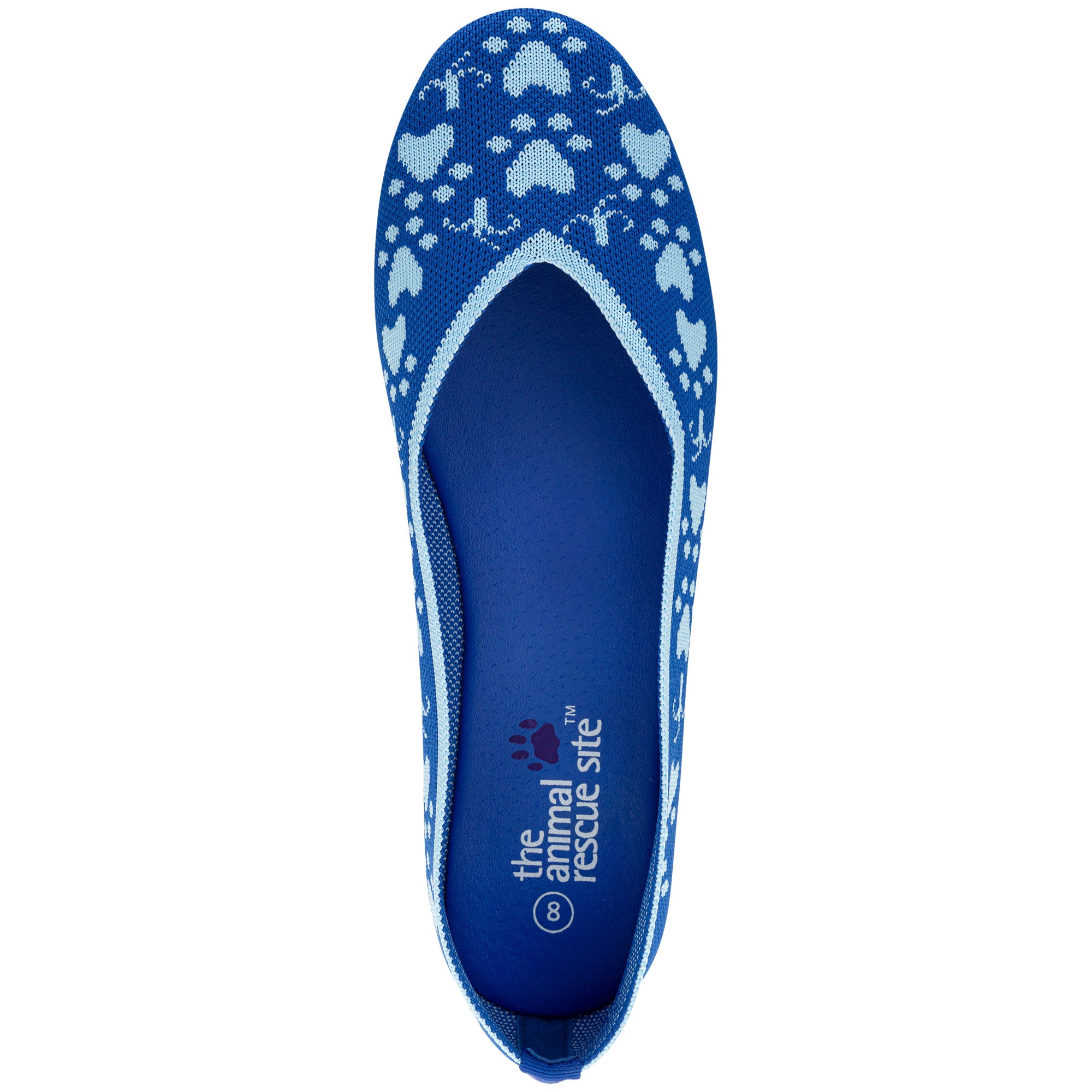 Women s Knit Paw Print Ballet Flats The Animal Rescue Site