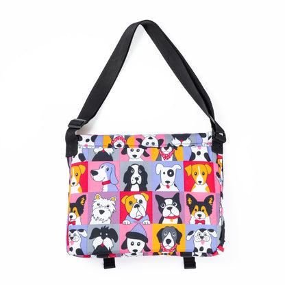 Pet Portrait & Paws Messenger Bag