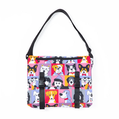 Pet Portrait & Paws Messenger Bag