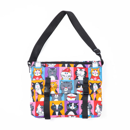 Pet Portrait & Paws Messenger Bag