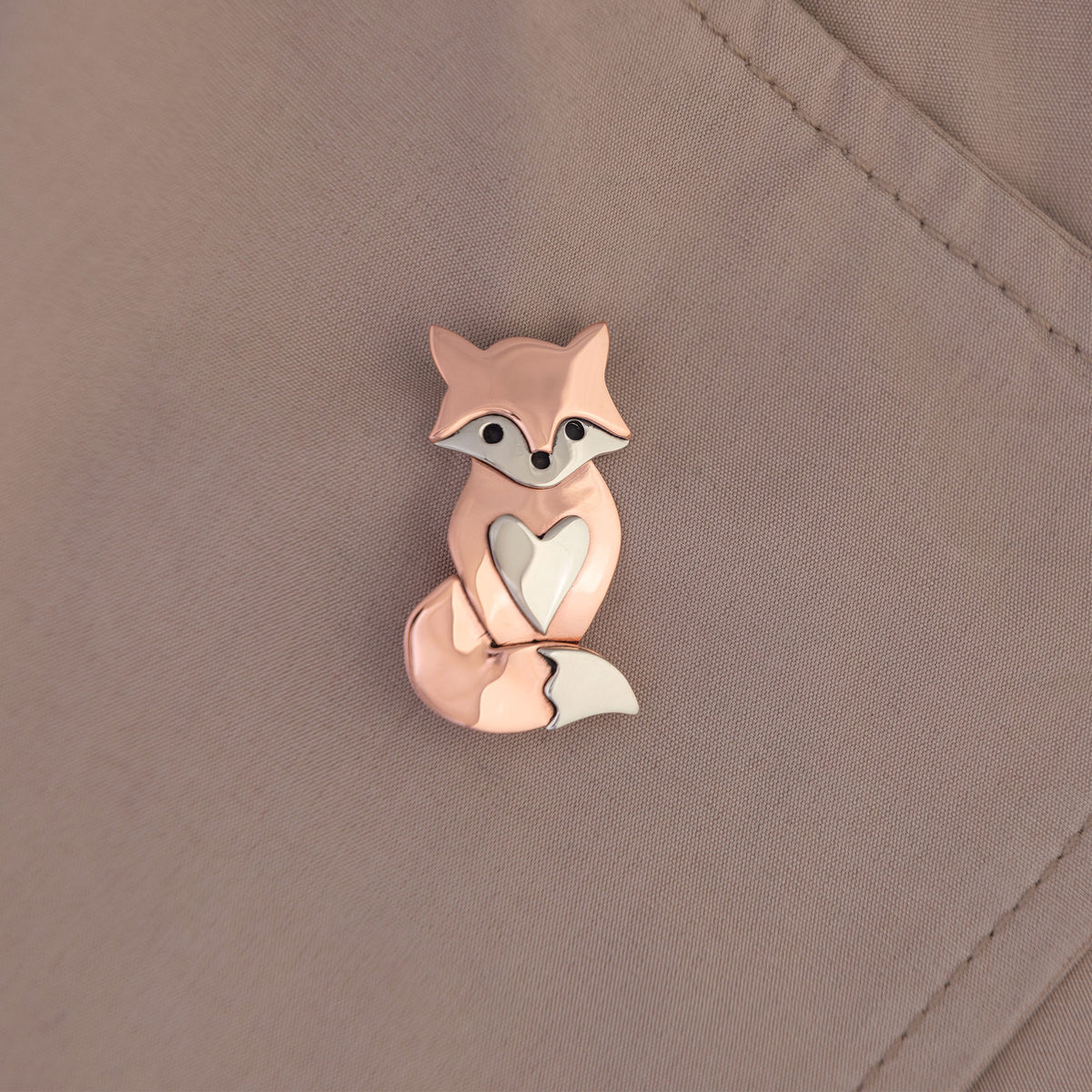 Cute Spring Fox Pin Cute Fox Mixed Metal Pin | The Animal Rescue Site