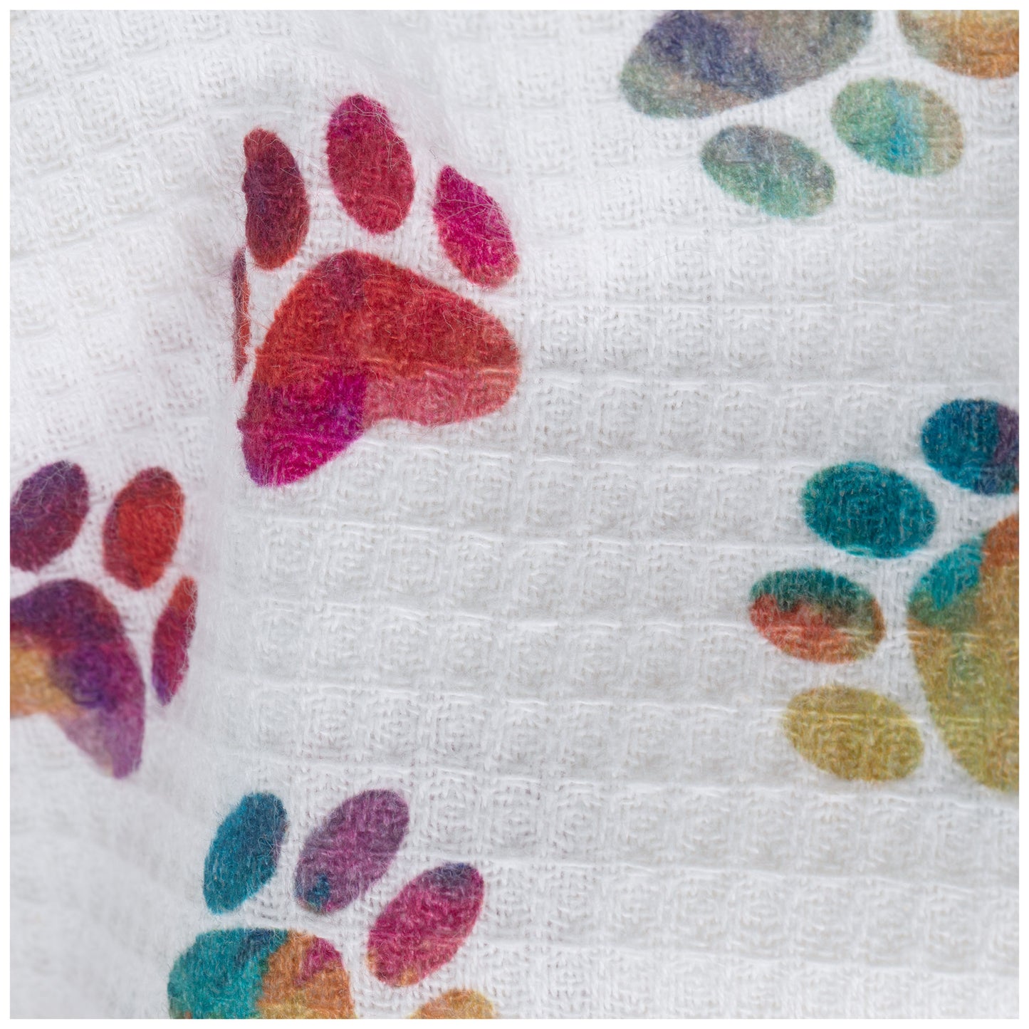 Rainbow Ombre Paws Kitchen Linens