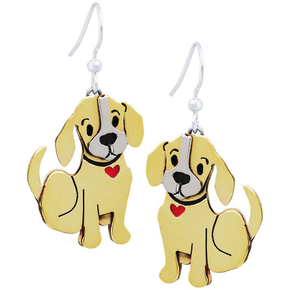 My Sweet Boy Mixed Metal Dog Earrings