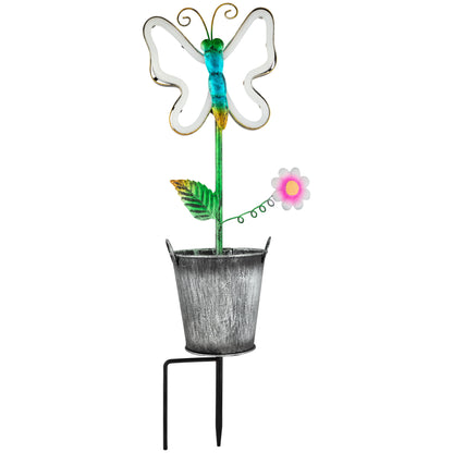 Neon Fluttering Friends Solar Light