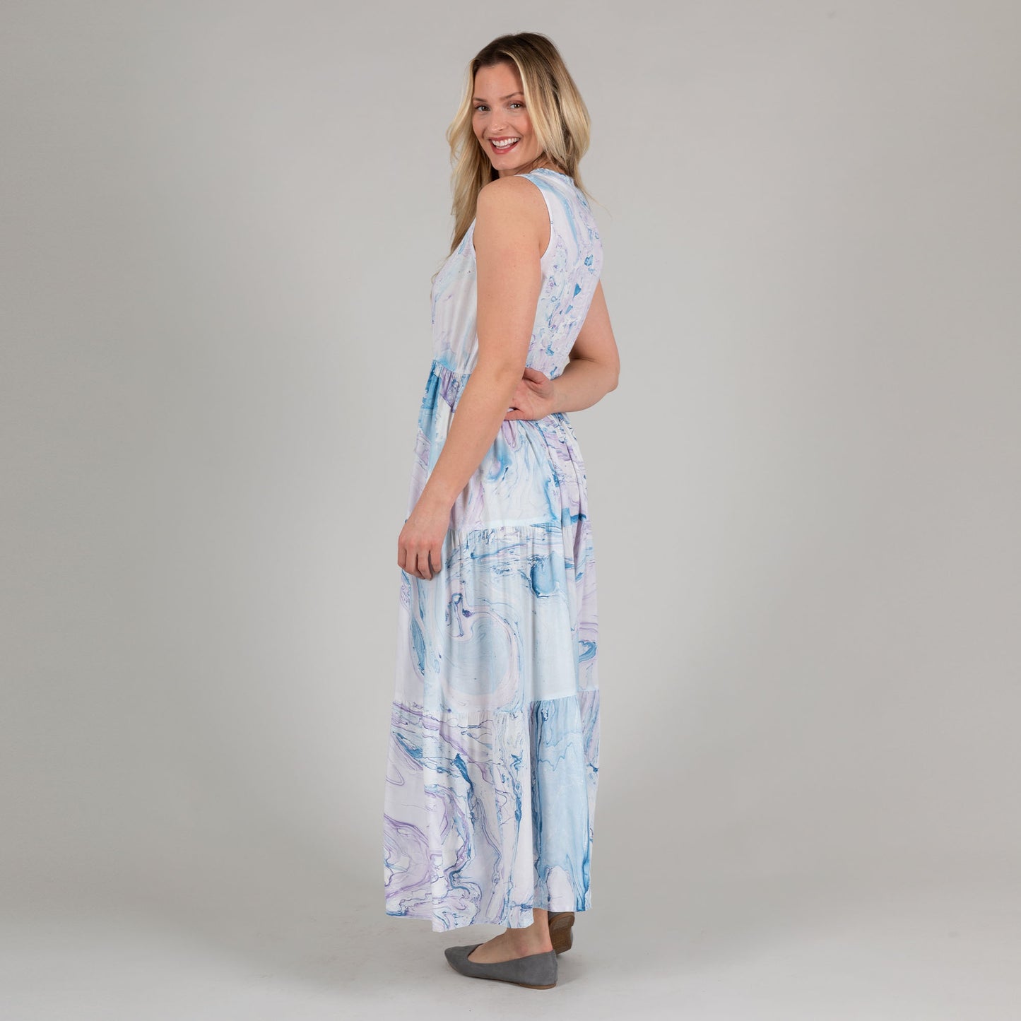 Saltwater Swirl Long Dress