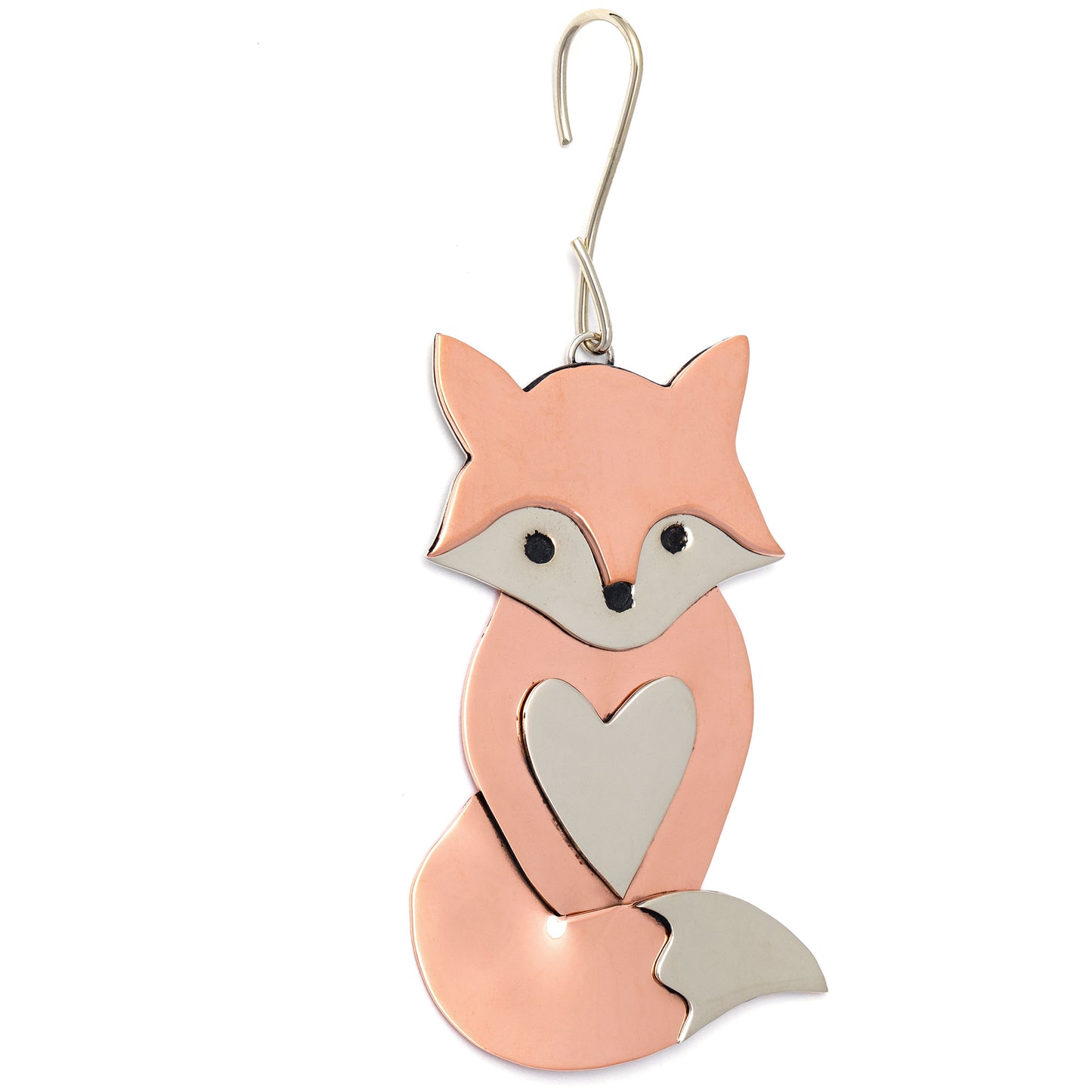 Cute Fox Mixed Metal Ornament