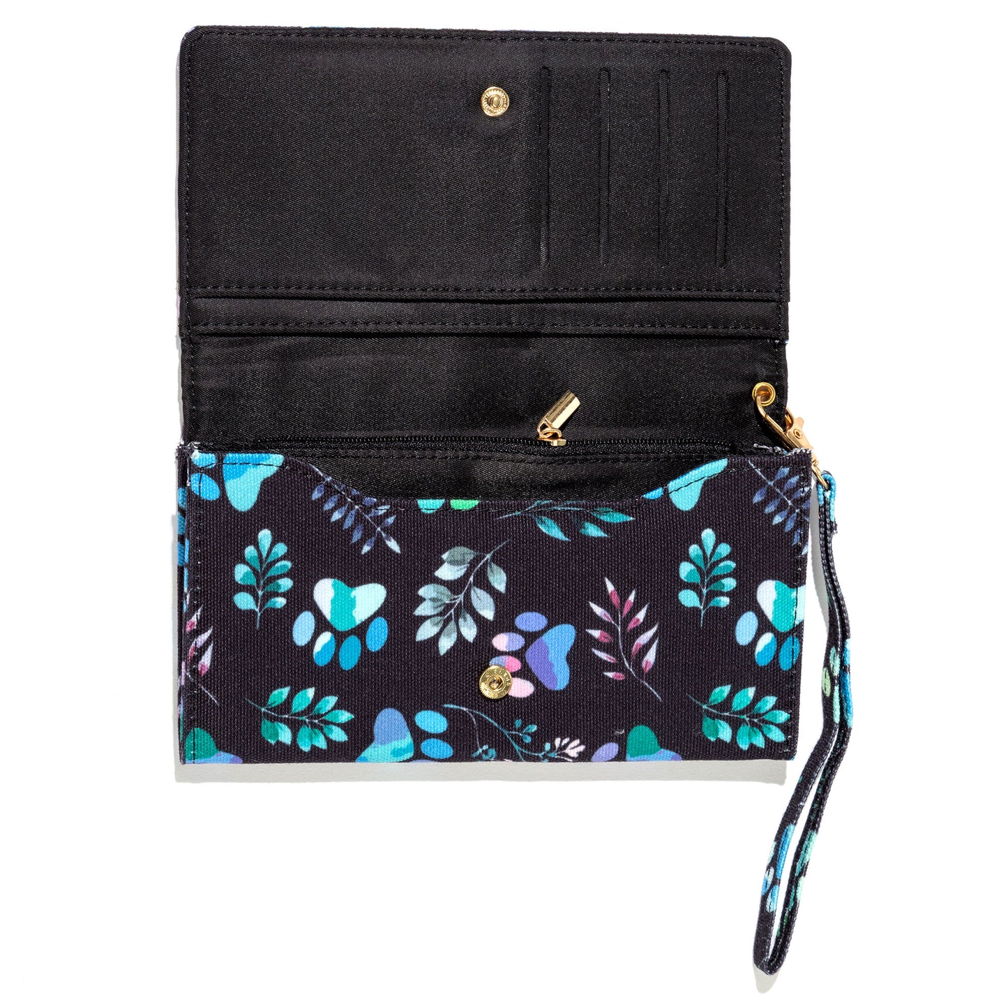 Canvas Paws Wristlet Wallet